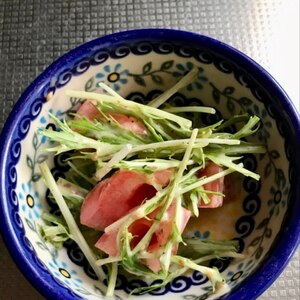 水菜とトマトのツナサラダ